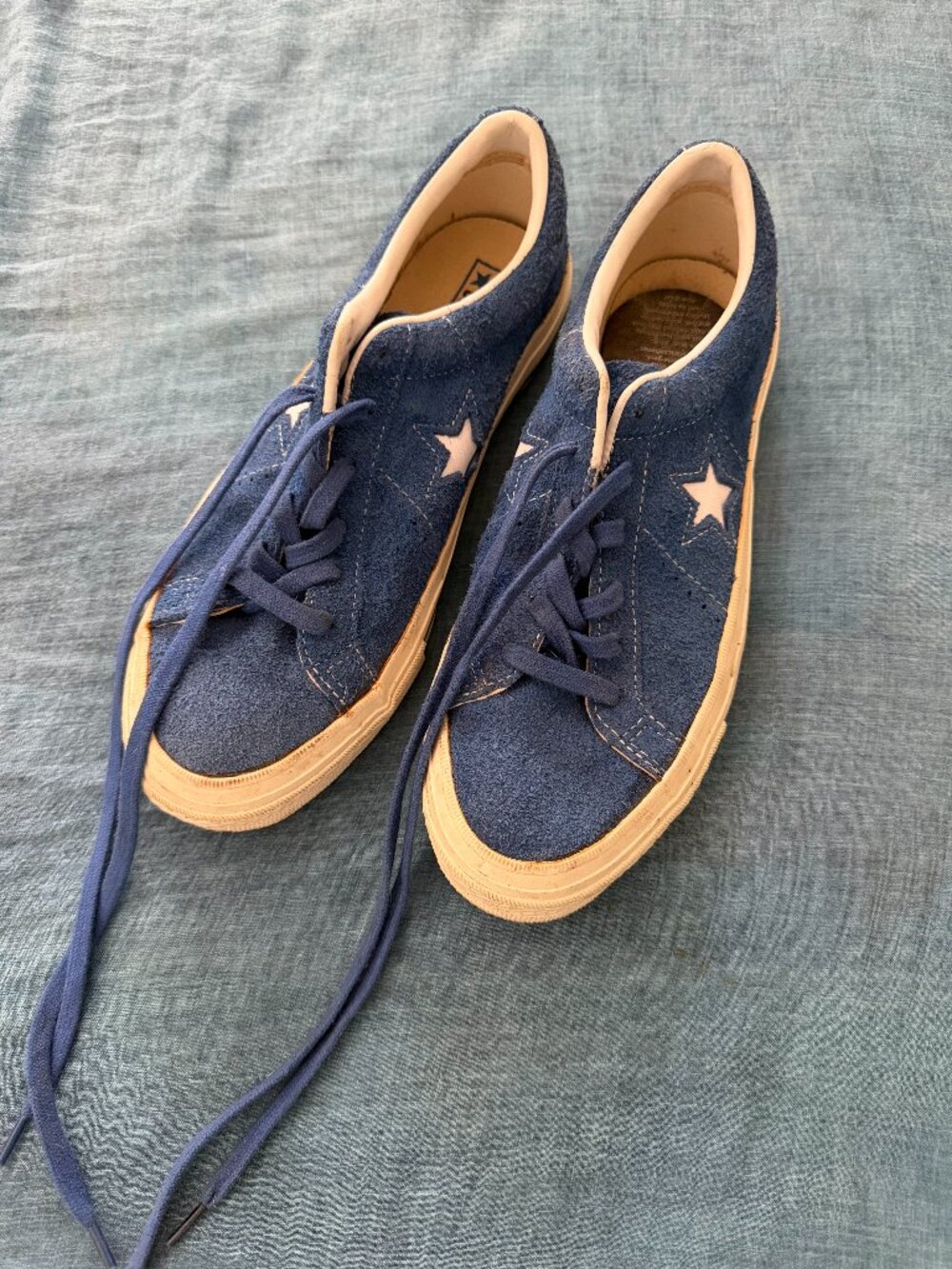 *AWESOME* Vintage Converse One Star Ox Premium Blue Suede Men 7/Women 9